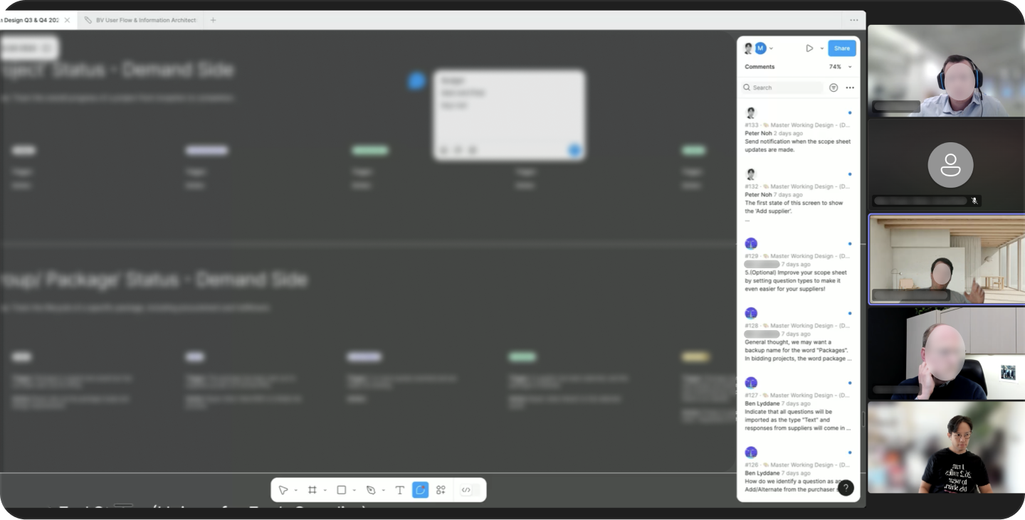 Live session with customer during the initial research